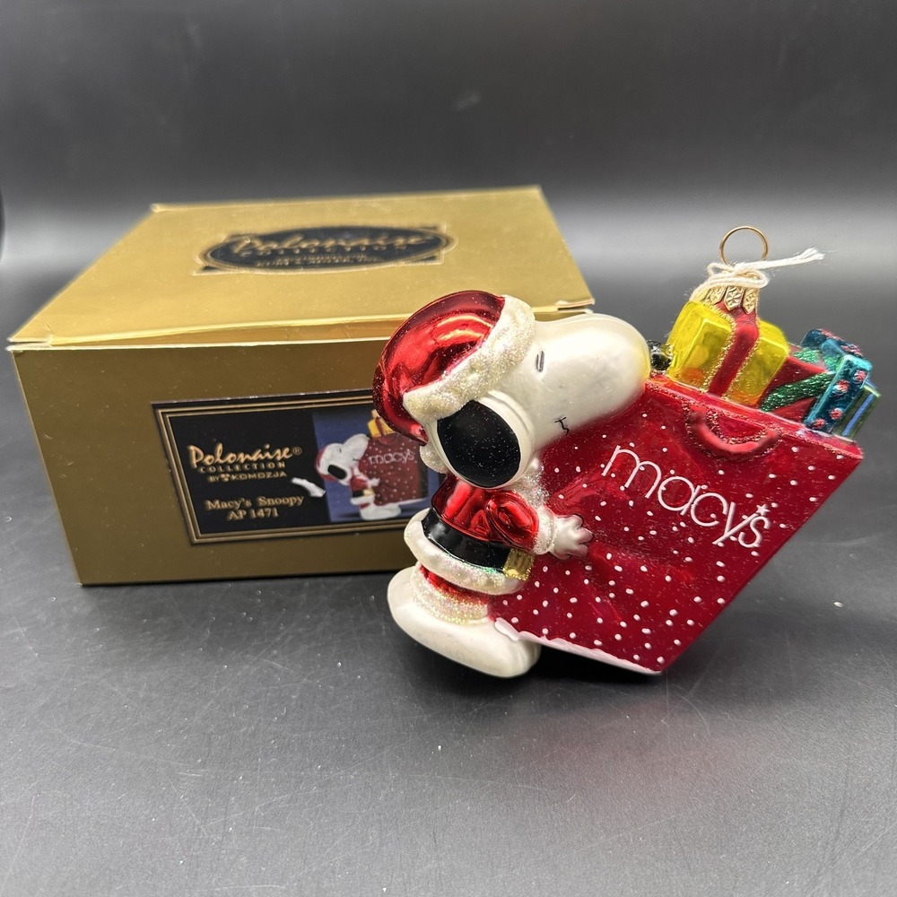 KURT ADLER POLONAISE MACY'S SNOPPY ORNAMENT AP1471 4"